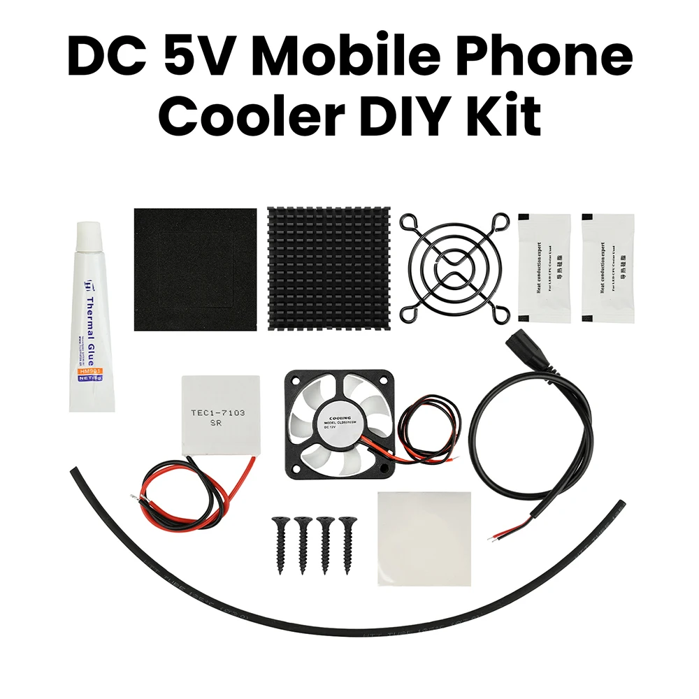 Kit de refrigeración para teléfono móvil DC 5V, módulo de refrigeración termoeléctrico TEC1-7103, ventilador de refrigeración silencioso: la solución de refrigeración definitiva