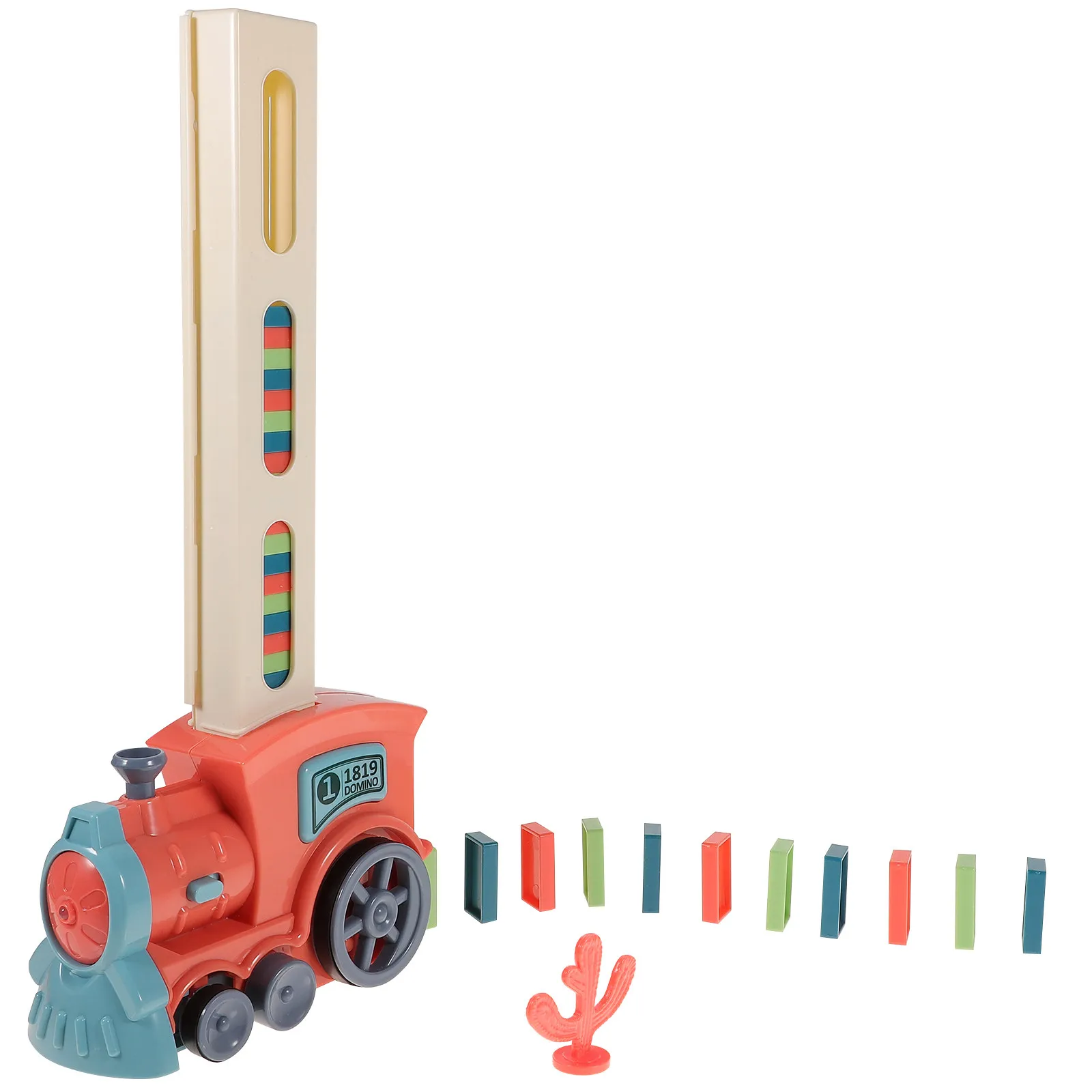 

63Pcs Colorful Domino Train Set Creative Educational DIY Domino Game Early Learning Electric Train Skills Development Fun