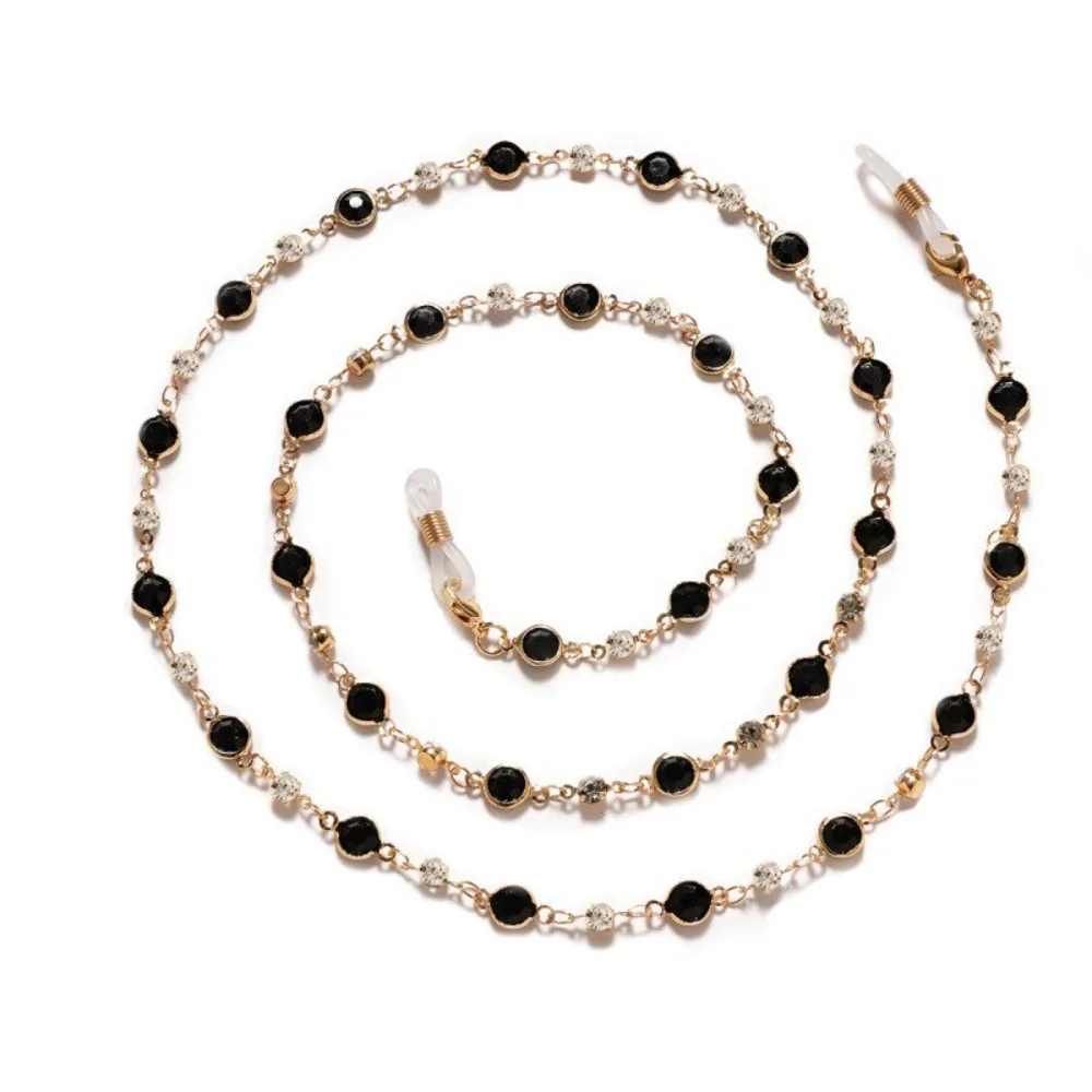 

Zircon Colorful Crystal Glasses Chain Rhinestone Beads Eyeglass Holder Necklace Neck Strap Hanging Neck Eyeglass Chain Holder