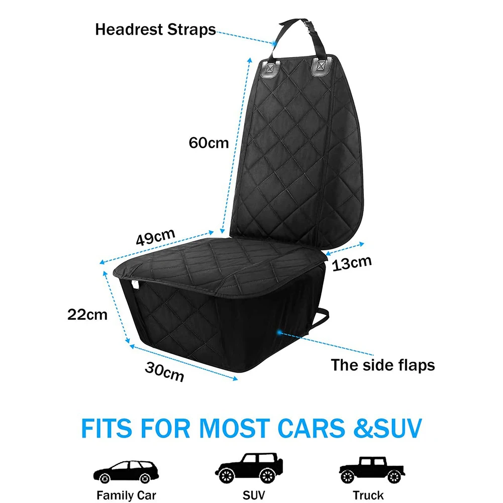 Dog Car Front Seat Cover Waterproof Folding Pet Cat Dog Carrier Mat Seat Cover Back Seat Pet Cover Protector for Cars Trucks SUV