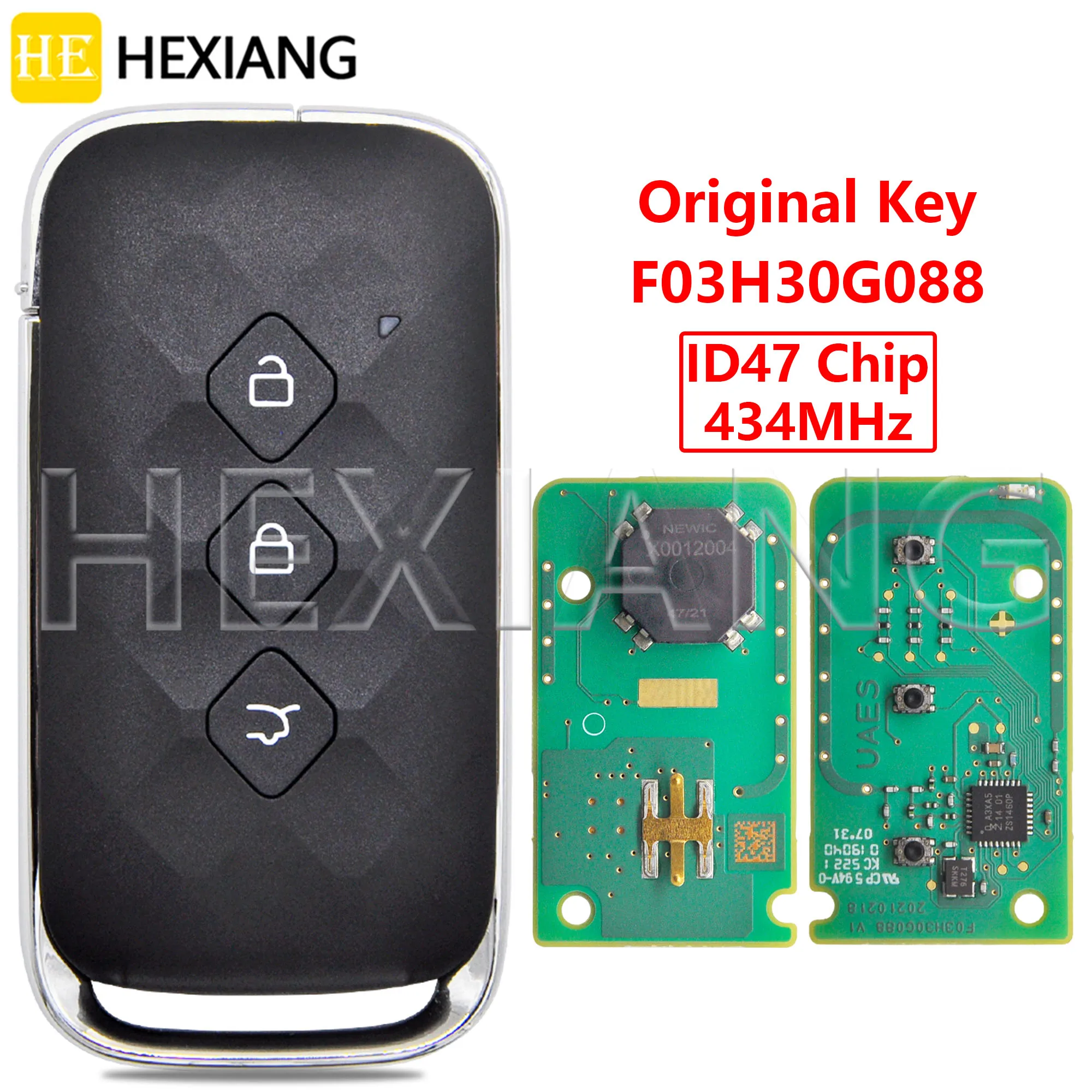 HE Brand New Original ID47 Chip 434MHz Proximity Smart Card Car Remote Key For Chevrolet Aveo