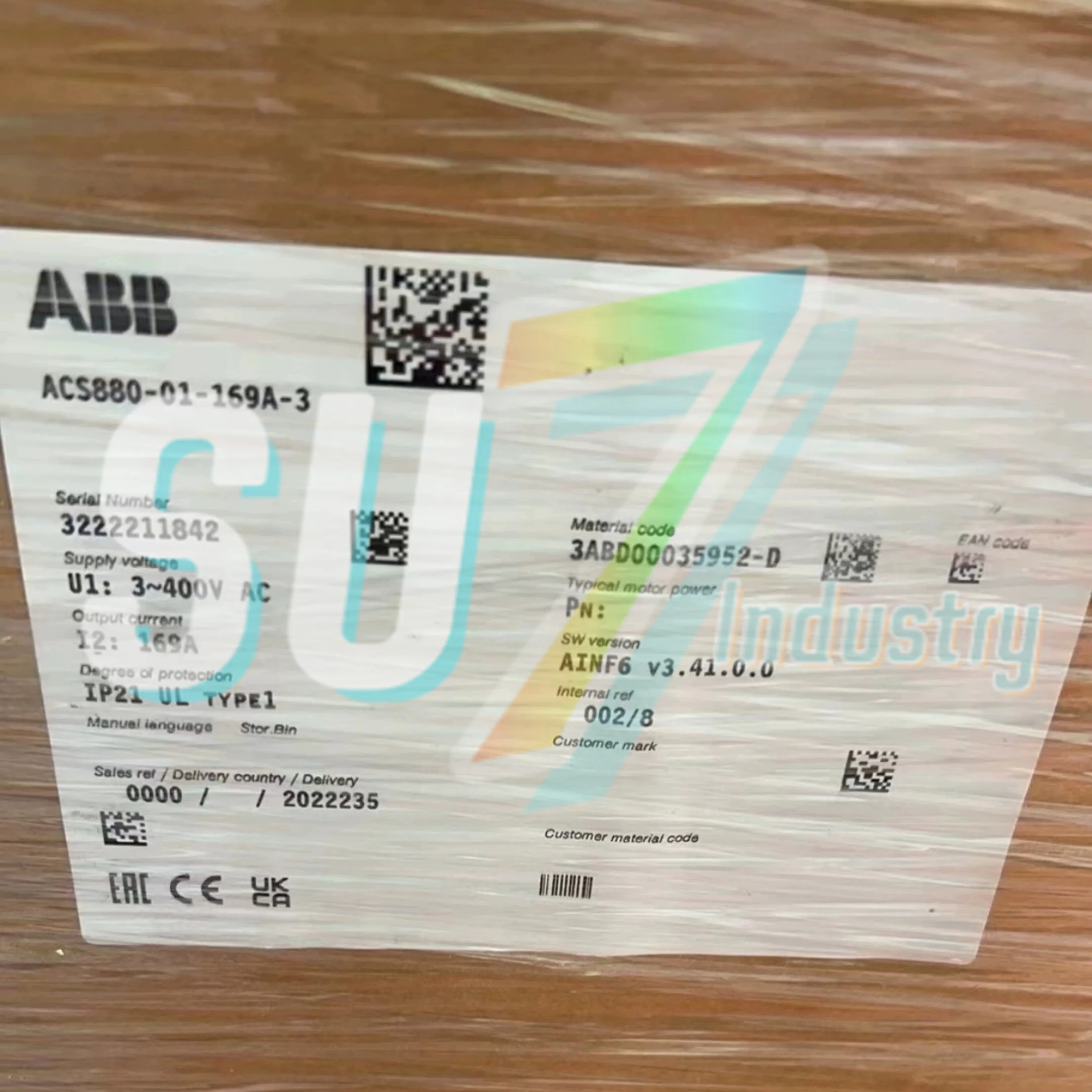 ACS880-01-169A-3 주파수 변환기 새로운 원본