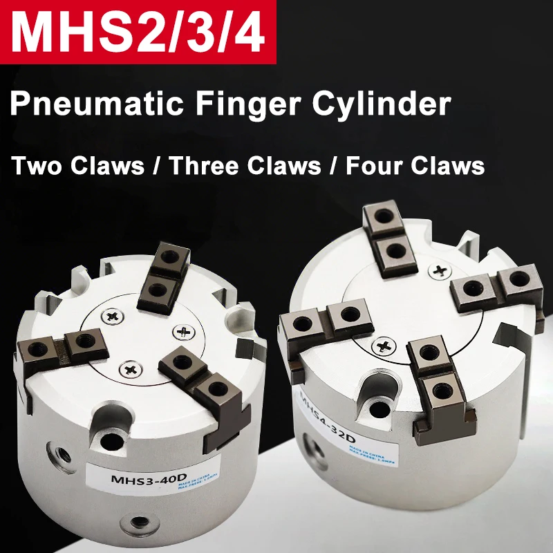 

Пальцевой пневматический цилиндр MHS2/3/4-16/20/25/32/40/50/63/80/100D Пневматический цилиндр для роботизированной руки Высокопрочная когтевая головка