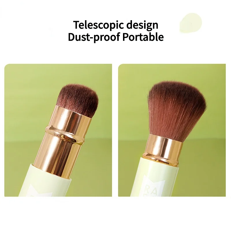 Pincéis de maquiagem Creme para Fundação Pó Escova telescópica Soft Face Blush Brush Profissional Grandes Cosméticos Make Up косметика