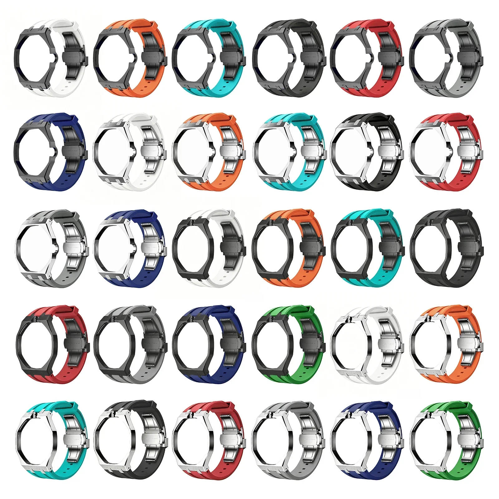 For Swatch x AP Royal POP Integrated Strap Case Set Stainless Steel Silicone Watch Band Changer to wristwatch Modification Kit