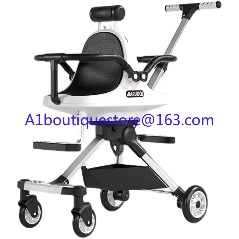 파라솔이 포함된 휴대용 더블 유모차, 접이식 자동차, 두 어린이를 위한 유모차, 어린이를 위한 가벼운 유모차, 새 제품