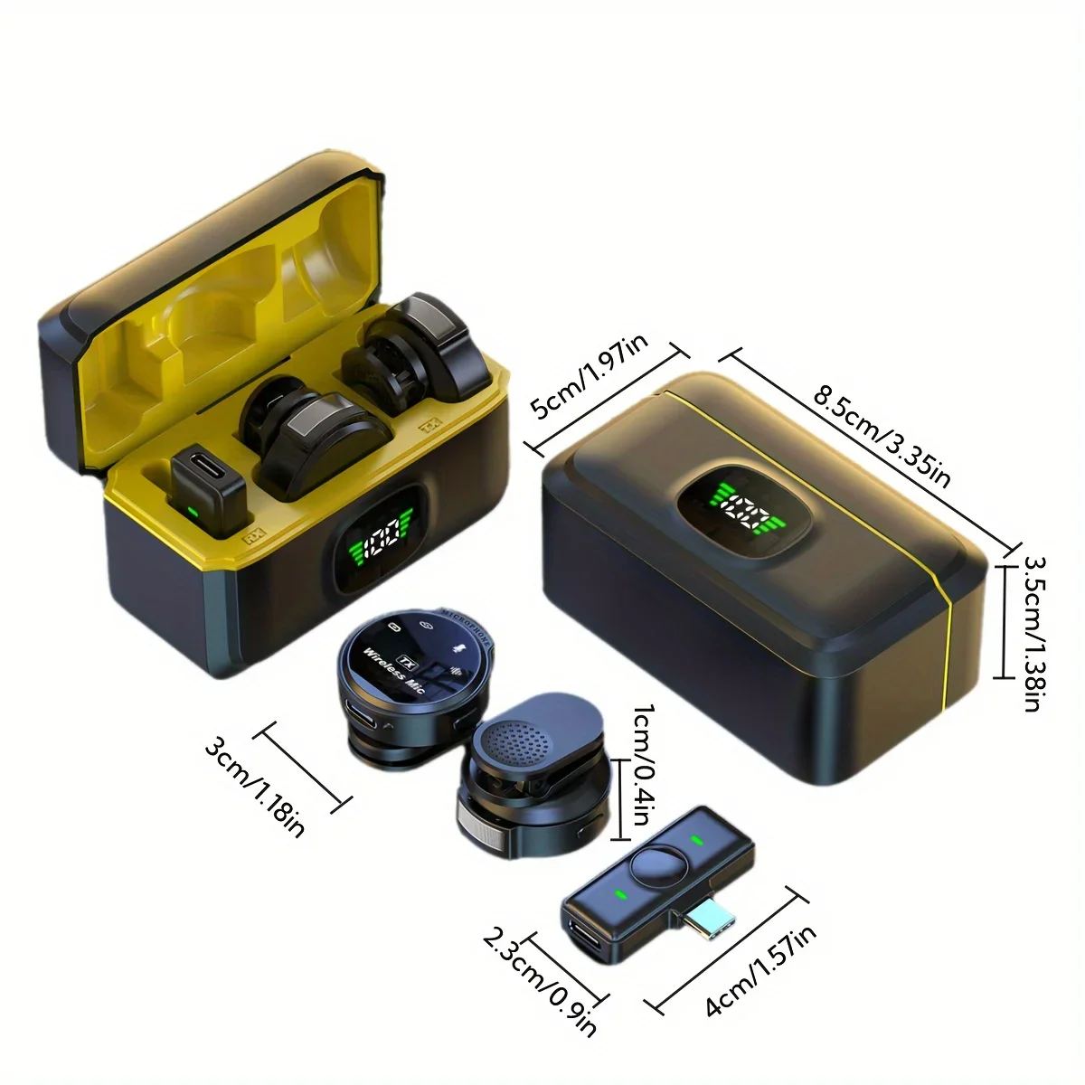 J6 Mikrofon Lavalier Nirkabel Mikrofon Kerah Plug & Play untuk Perekaman Video, Vlogging, Streaming Langsung & Wawancara