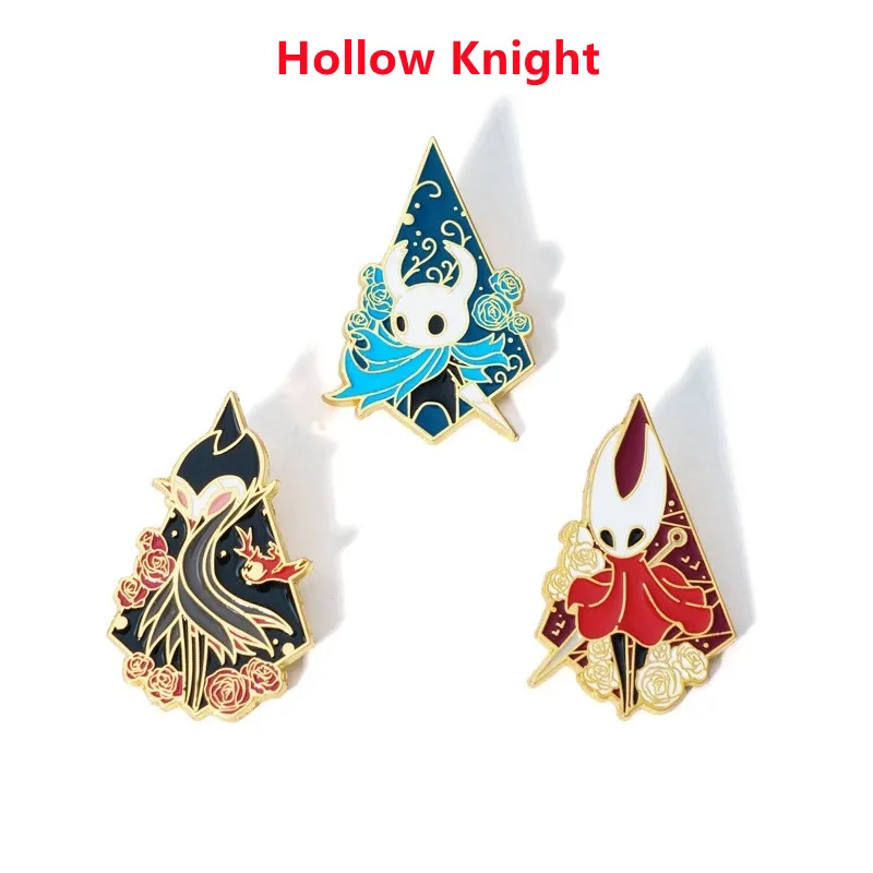 Retro Game Hollow Knight Enamel Pin Cosplay Wanderer Lapel Hornet Badge Metal Brooch Gift Backpack Accessories