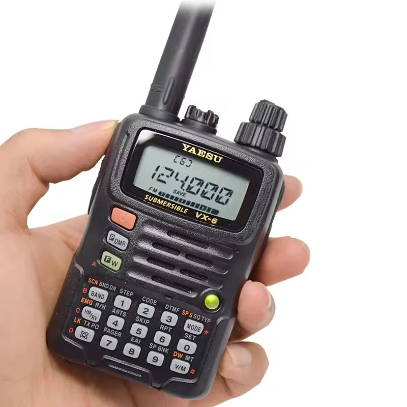 Yaesu VX-6R Ultra-rugged 144-430 MHz FM Hand-Held DMR Vhf Uhf Dual-Band Fm Ham Amateur Transceiver Two Way Radio Walkie Talkie