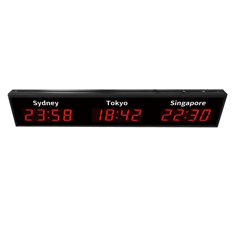 

Multi-time zone electronic clock Digital highlight time zone World clock