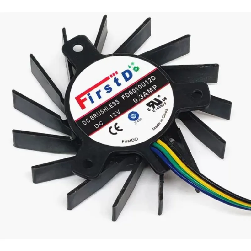 New Cooler Fan FIRSTD FD6010U12D Diameter 45mm 4-wire Graphics Card Cooling Fan