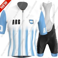 Argentina National Team 2025 Cycling Jersey Set Men Bicycle Clothing Road Bike Shirts Suit Bicycle Bib Shorts MTB Ropa Maillot