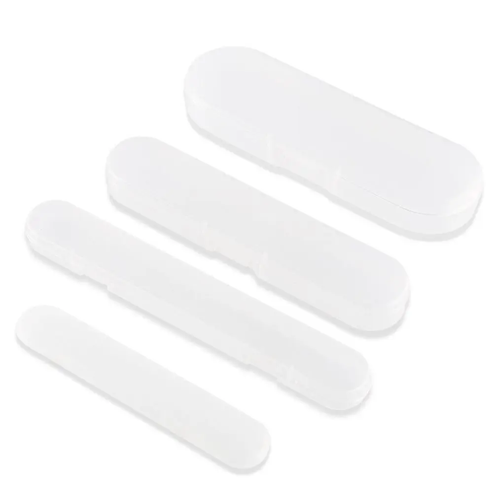 4pcs 10 Styles Nail Tool Storage Plastic Transparent Dustproof Box Multi-functional Portable Tweezers Packaging
