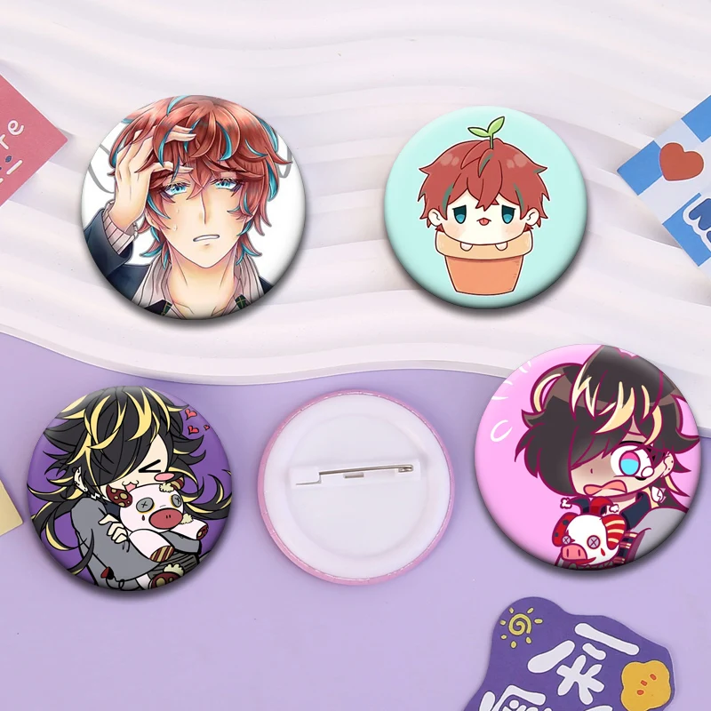 Anime Hypnosis Microphone Brooches Round Pins Saburo Yamada,SAMATOKI AOHITSUGI,Jiro Yamada,Yamada Ichiro Badge Bag Accessories