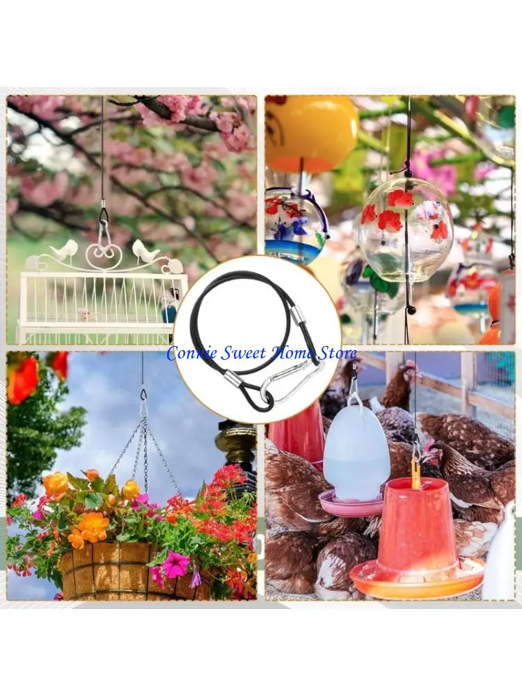 LXAF 4pack Secure Coated Wire Lines Strong Support For Outdoor Use In Hanging Bird Perches