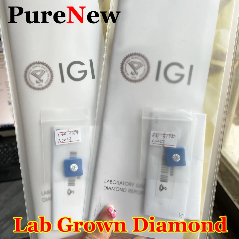 Wholesale Pretty 0.3ct 0.5ct 0.8ct 1ct 1.5ct 2ct Round Lab Grown Diamond Loose HPHT CVD With IGI GIA Certificate DEFG VVS-SI