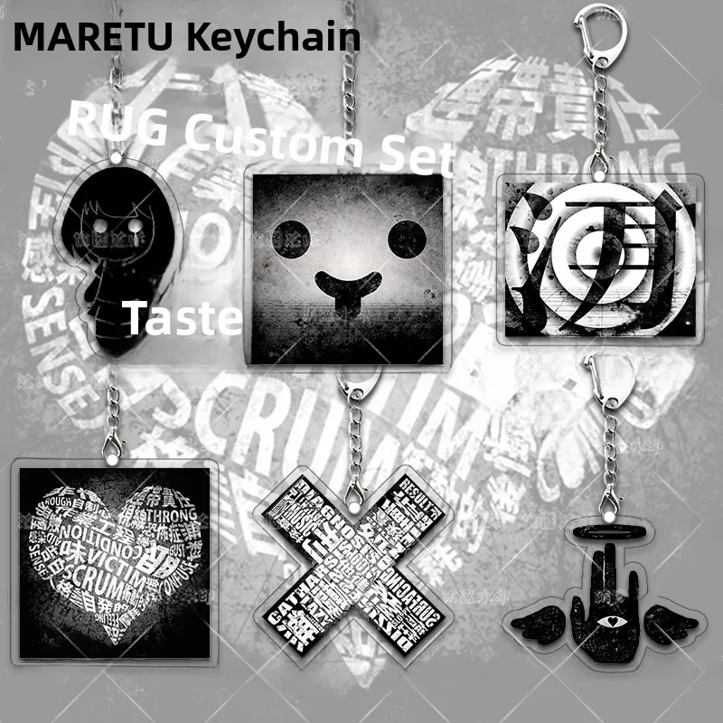 سلسلة مفاتيح أكريليك من ماريتو بتصميم كرتوني للأزواج، قلادة للحقيبة، هدية إبداعية، حبل أكريليك للأزواج، زينة لحقيبة المدرسة #3