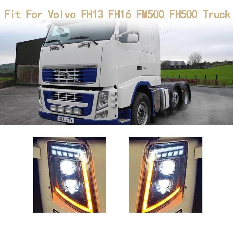 2 pcs (LH AND RH) truck led head Light for volvo FH13 FH16 FM500 FH500 truck led head light 21035537 21035638