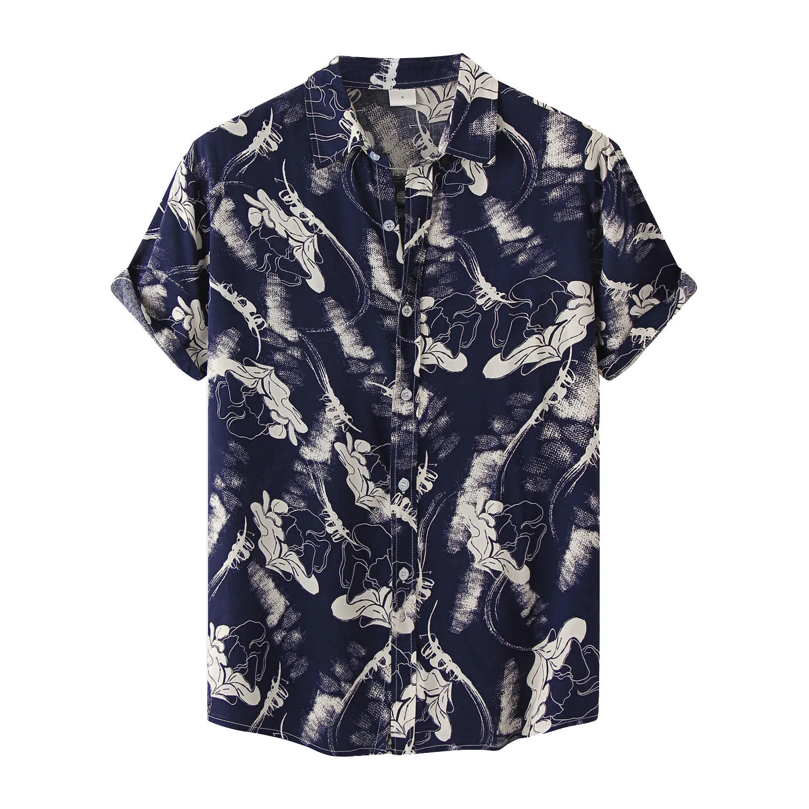 Гавайские рубашки для мужчин, модные винтажные рубашки для боулинга на пуговицах с коротким рукавом, летние повседневные пляжные рубашки для отдыха