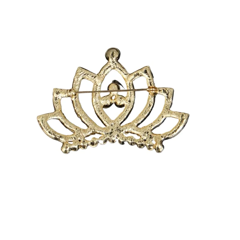 High Quality Rhinestone Embellishment Decorative Bright Crown Corsage Brooch Suitable for Bag Hat Scarf Clothing