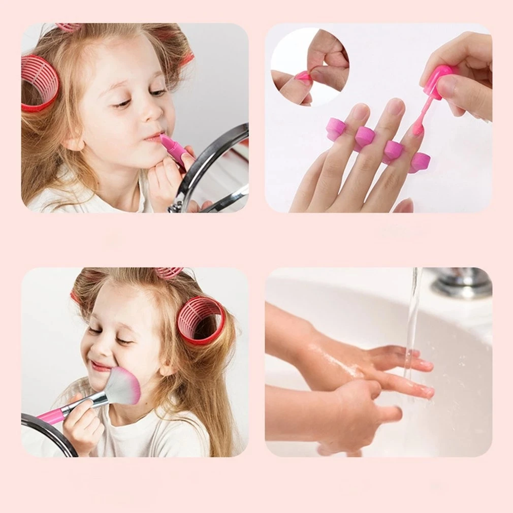 Cosmetici per il trucco dei bambini finta scatola da gioco Princess Make Up Girl Toy Play Set rossetto ombretto sicurezza Kit non tossico giocattolo Kid