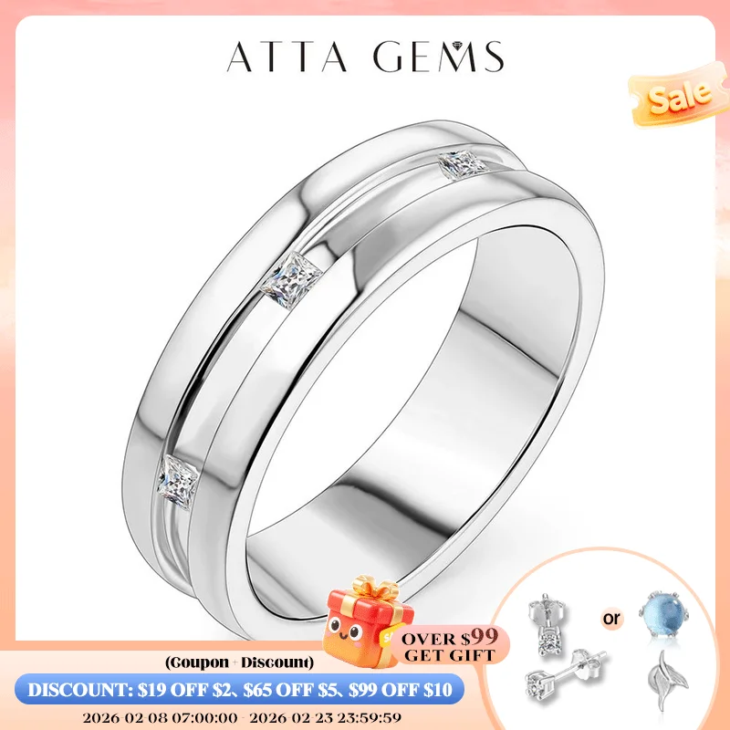 

Женское Обручальное кольцо с муассанитом, покрытое белым золотом 18 К