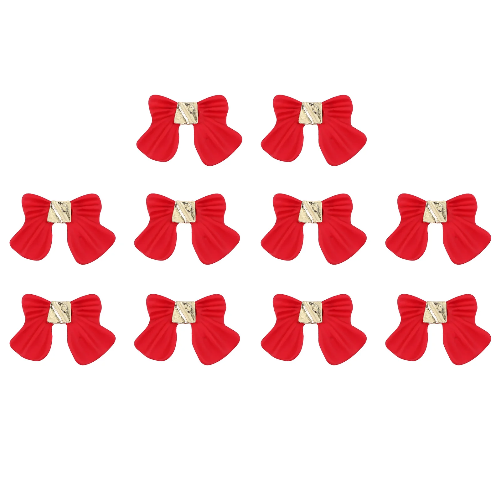 

10 Pcs Bow Ornaments Nail Studs Manicure Supplies Rivets Birthday Gift Stickers for Charms Decorate Decals