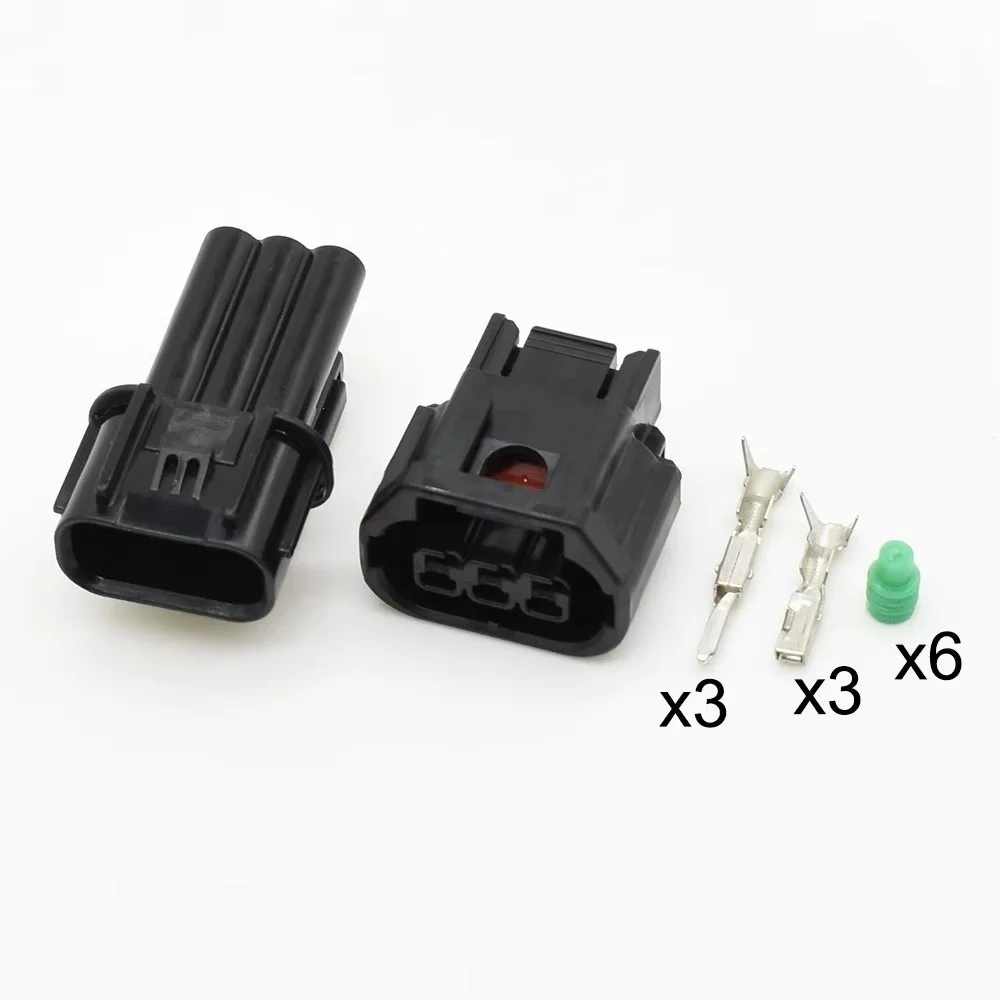 3 Pin 6189-7494 Car LED Fog Light Wire Socket AC Assembly Headlight Daytime Running Light Lamp Speaker Connector For Honda