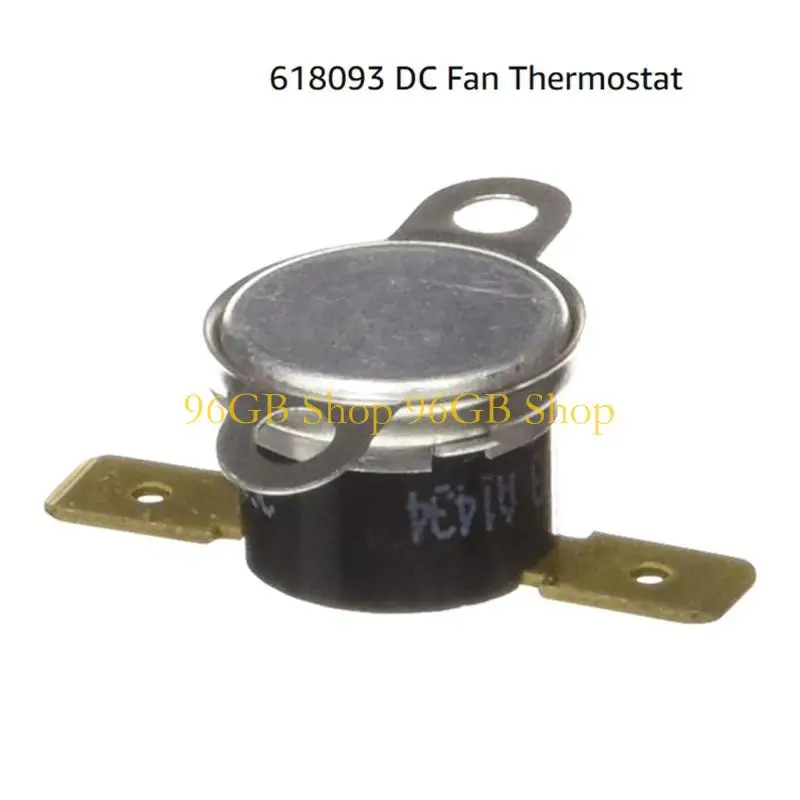 96GB Cooling Fan Fan Thermostat Temperature Control Component Part 618093 for Norcold Refrigerator Rear Fan Repair