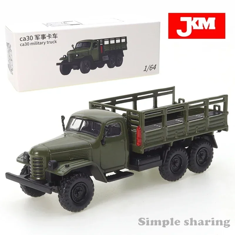 JKM 1/64 China Military Vehicle CA30 Transport Truck MV3 Model Car Friends Die-casting Automotive Model Ornaments Cas Toys