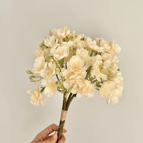 Artificial Flowers Bouquet Fake Jasmine Flowers Dining Table Arrange Simulated Floral Art Decoration Korean Style Photo Props