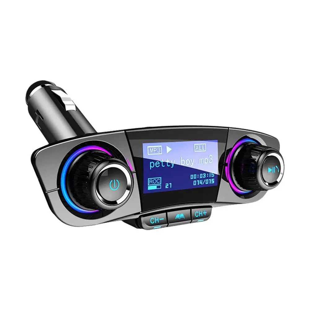 

Wireless Bluetooth 4.0 Car MP3 Player FM Transmitter AUX Audio Receiver TF USB Flash Music Players Dual USB Charger