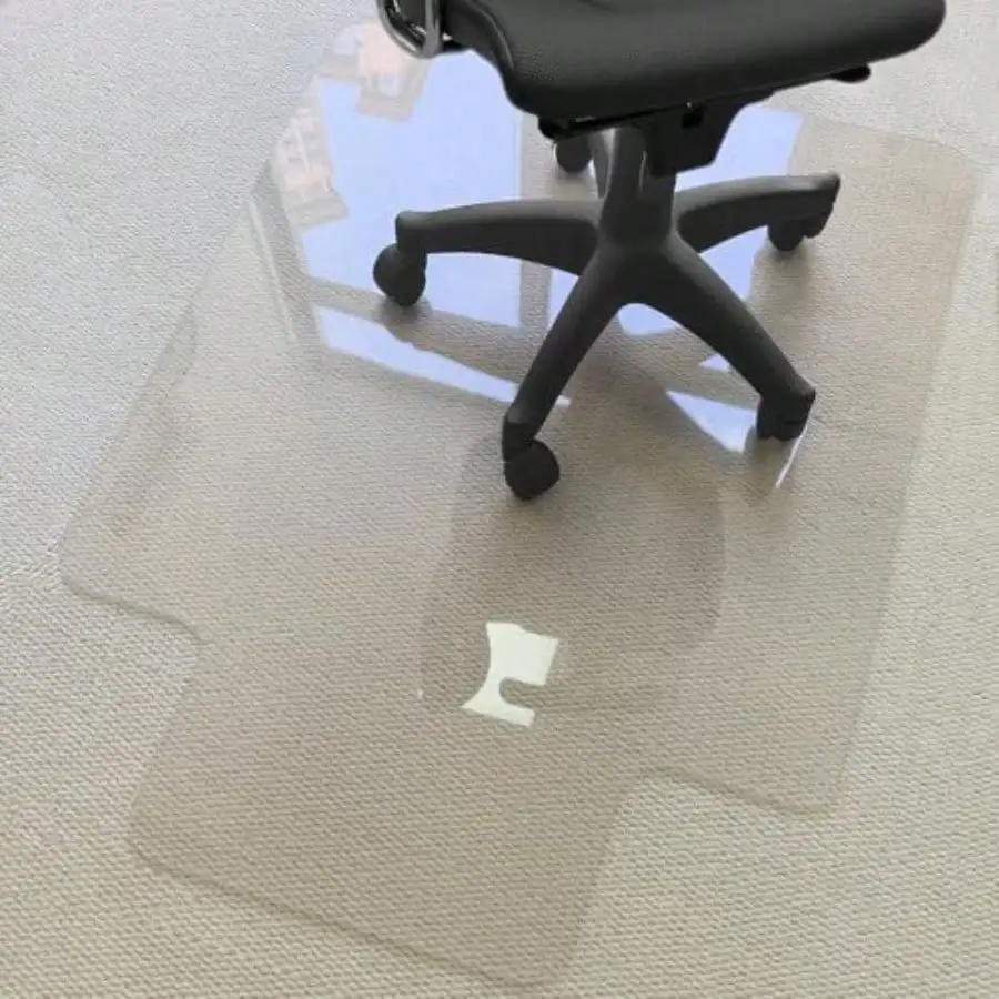 

1/5" Thick Office Chair Mat 45" x53" with Lip Heavy Duty Hard Computer Chair Mat Under Desk Protector Carpeted Floors Mats Ea