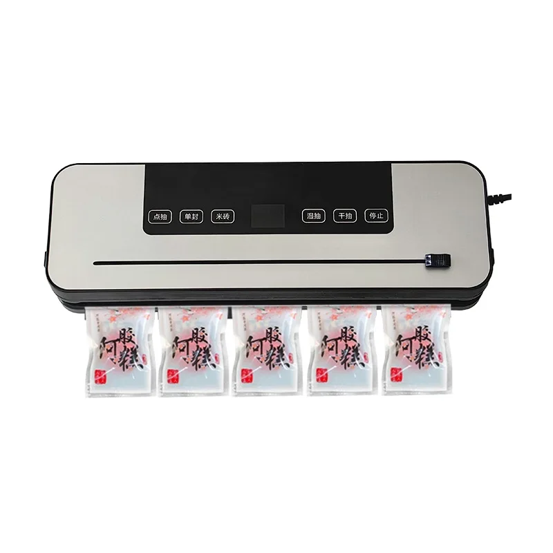 Small fully automatic vacuum sealer, household food preservation machine, suitable for both dry and wet items