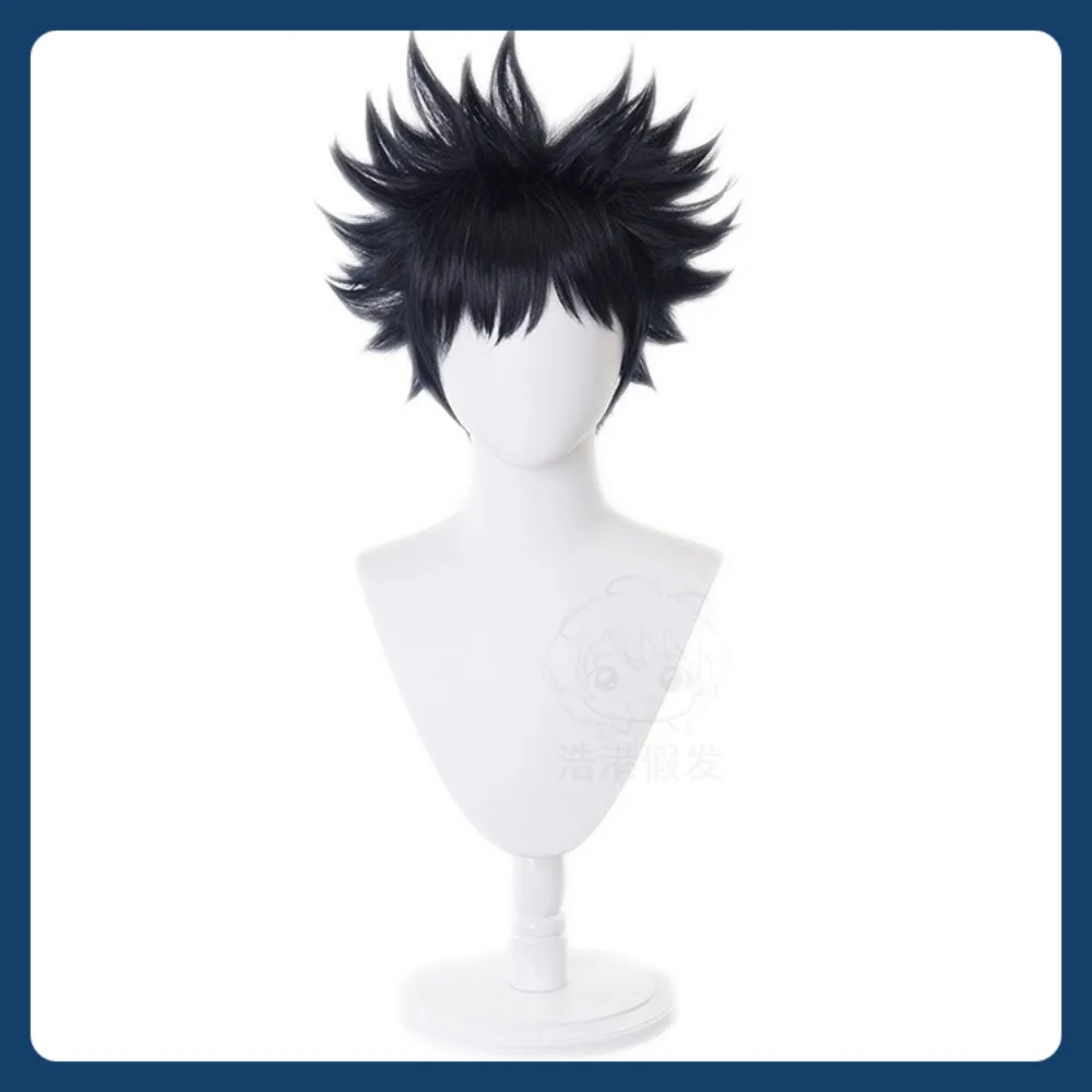 Toko Wig Mid-Jade Jujitsu Kaisen Megumi Fushiguro Wig Cosplay Permainan Anime Kostum Bermain Peran Alat Peraga Kostum Halloween Sintetis