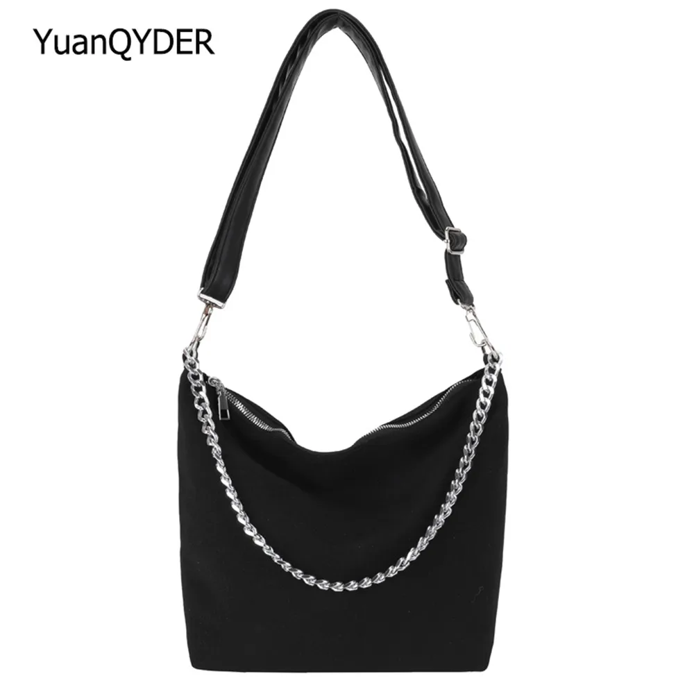 

Casual Chain Women Crossbody Bags Solid Classic Ladies Handbags Luxury Bucket Female Shoulder Messenger Bags for Teenger Girls
