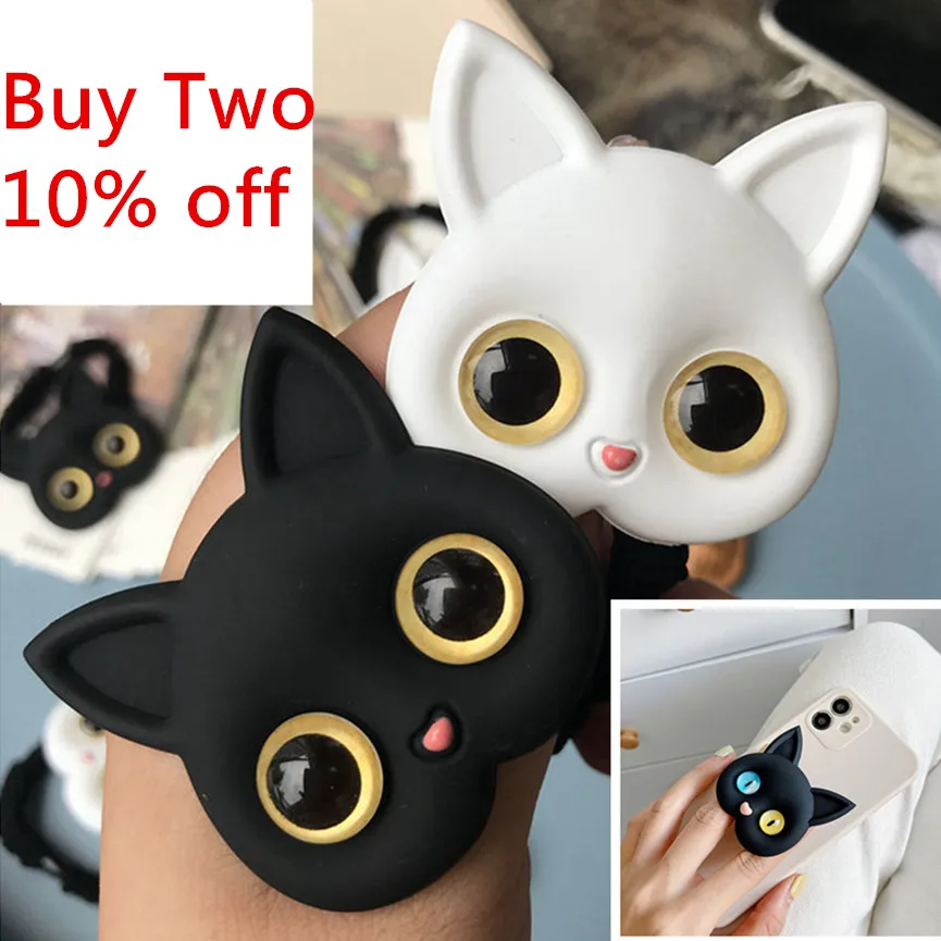 Air Sac Phone Holder Griptok Korean INS Kawaii 3D Cat Cellphone Finger Ring Stand Grip Tok Mobile Phone Accessories for Iphone