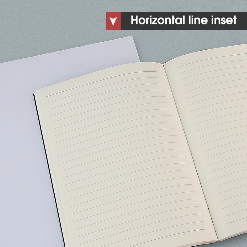 Imagem -04 - Grade em Branco e Linha Horizontal Dentro Página Notebook Faça Você Mesmo Adesivos Capa Preta Grosso Escritório Notas de Estudo Suprimentos a5 b5 128 Folhas