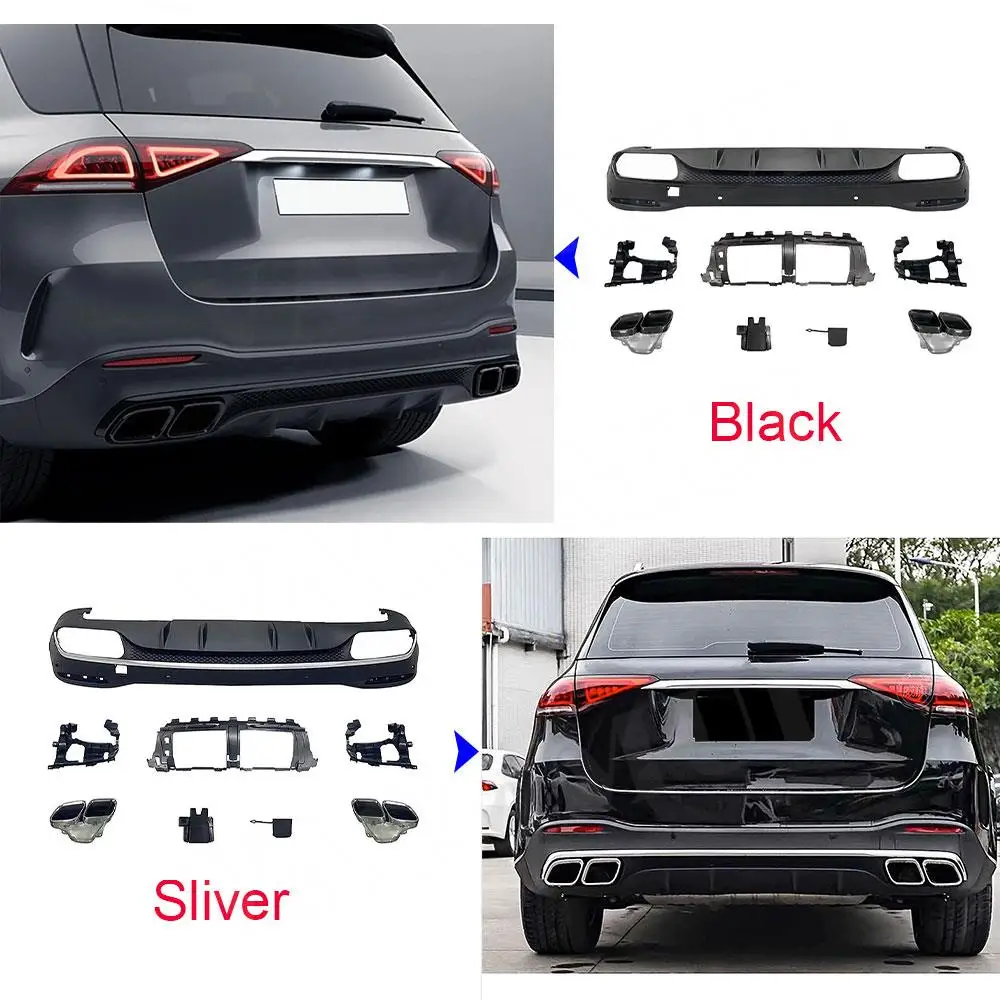 VACOMUL For Mercedes Benz GLE GLS V167 X167 GLE63 AMG 2020+ PP Car Rear Bumper Lip Muffler Exhaust Tip Splitter Diffuser Bodykit