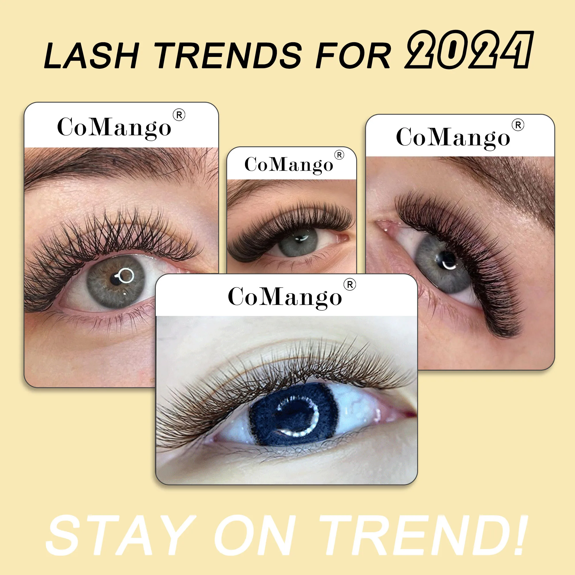 CoMango 4D 6D 8D W Shaped Double Tips W Eyelash Extension Natural Soft Automatic Flowering Eyelashes Brazilian Lash Fans