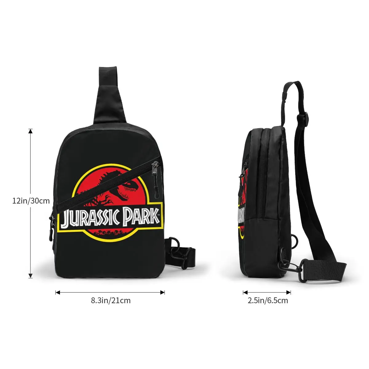 Benutzer definierte Jurassic Parks Schulter taschen für Männer Mode Dinosaurier Welt Schulter Brust Cross body Rucksack Reise Wandern Tages rucksack