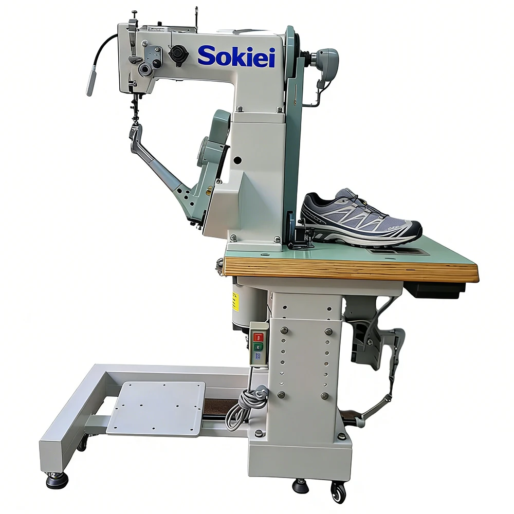 High Quality High-Speed Motor Moccasin Shoe Sole Sewing Machine For Football Shoes Arabic Slippers Manufacturing Plant Use