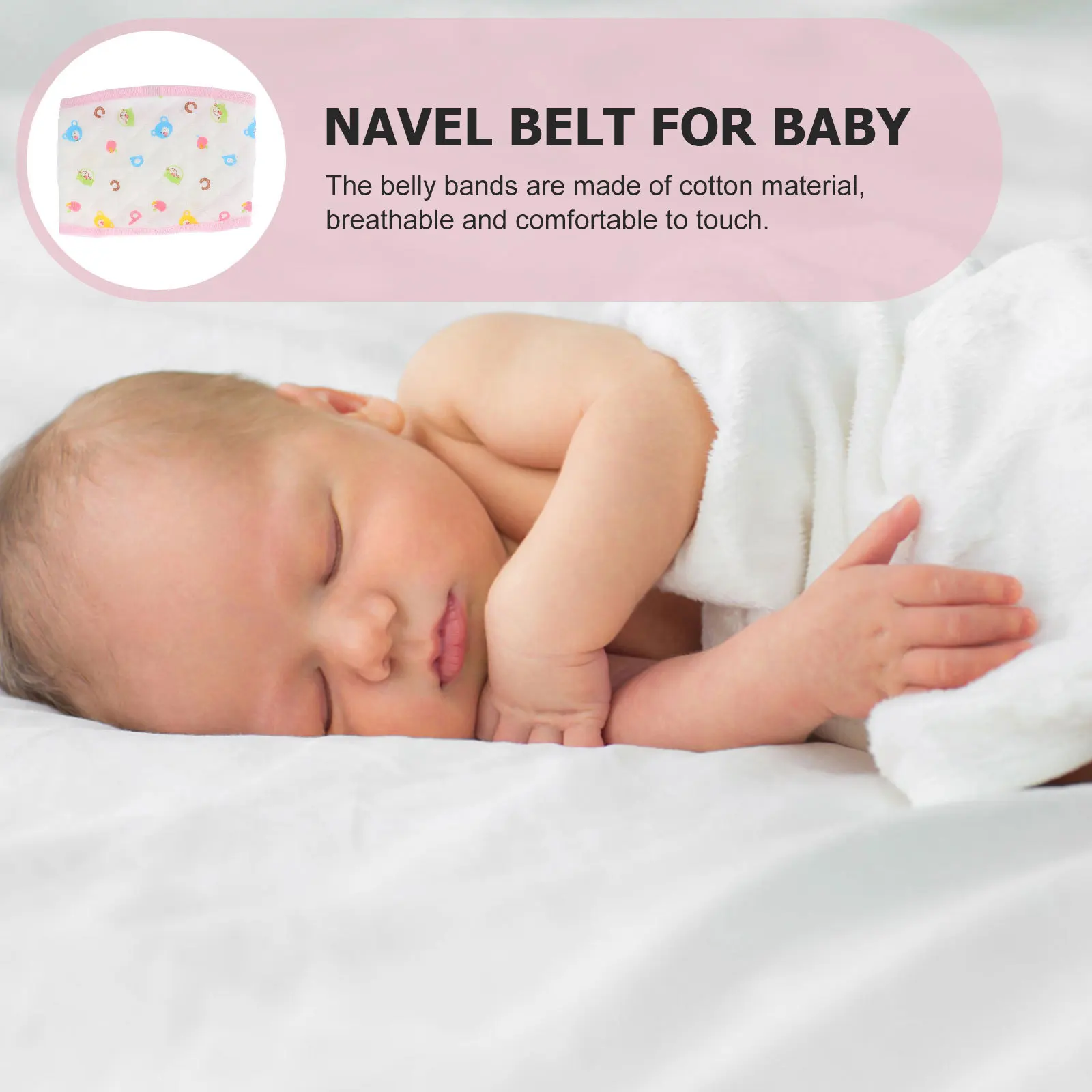 3pcs Baby Navel Band Cotton Infant Bellyband Newborn Belly Belts Printed Navel Belt For Toddler Infant Belly Wrap Comfortable
