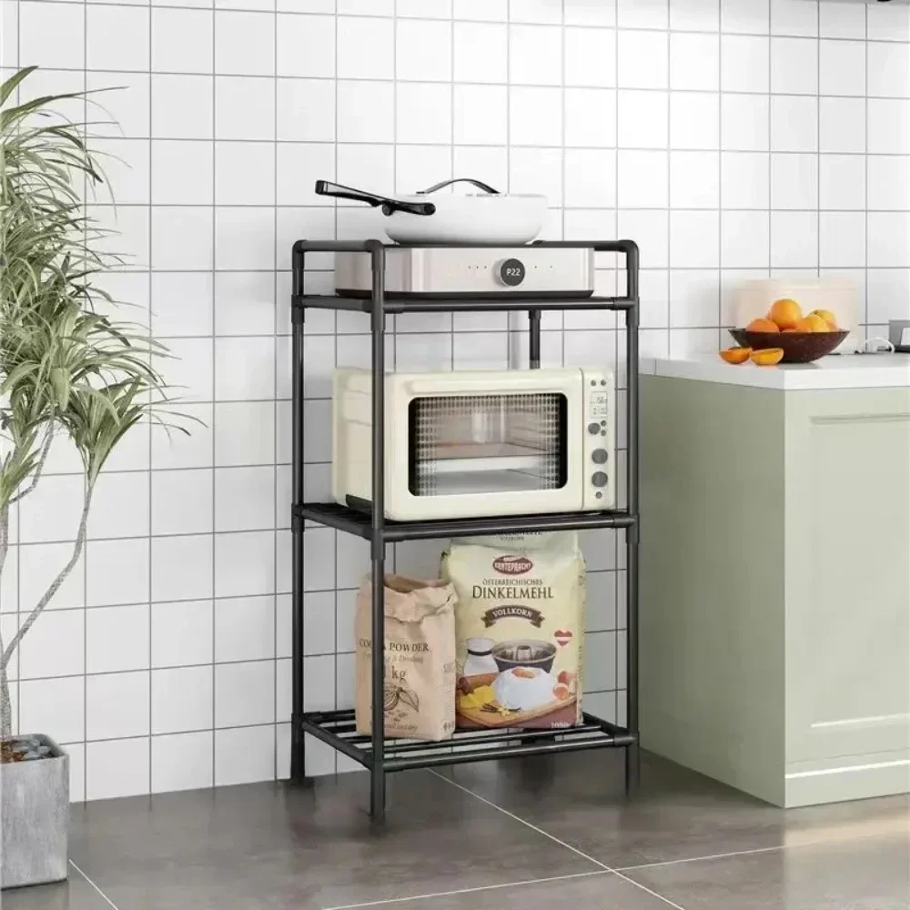 

#For Kitchen Storage Rack Floor Standing Multi-layer Household Microwave Stove Easy To Assemble Bathroom Kitchen Pantry Closet&
