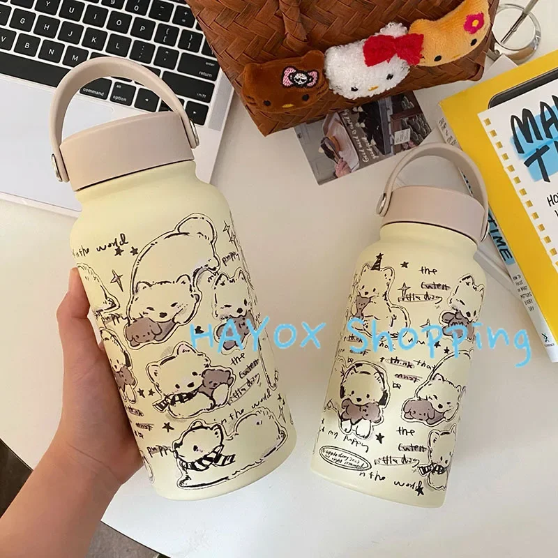 

Illustration Stainless Steel Insulated Cup, Large Capacity Insulated Tube, Portable Hot Cold Beverage Cup, Travel Kettle Thermos