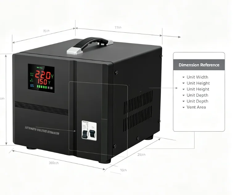 5KVA Automatic 220V AC Voltage Regulator High Power Household Stabilizer For Air Conditioner Refrigerator Power Supply