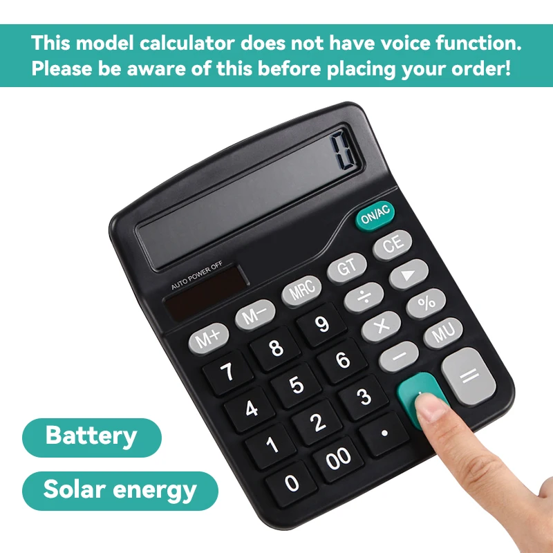 2025 جديد أفضل بيع 12 رقمًا آلة حاسبة سطح المكتب اتجاهين فحص الطاقة وتصحيح آلة حاسبة مكتب التموين