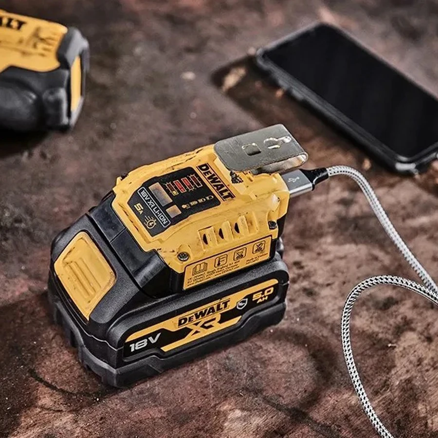 DEWALT DCB094 20 V/60 V 5 AMP Typ-C-USB Batterie Ladegerät Lithium-Ionen Ladegerät Multifunktionsadapter Elektrowerkzeug Zubehör