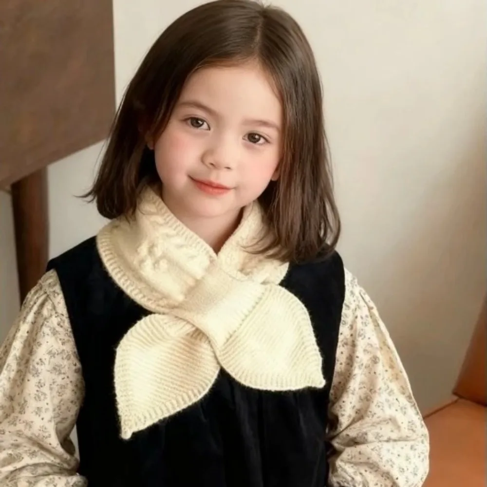 Korean Style 1-4T Baby Scarf Outdoor Winter Warm Soft Cotton Solid Color Infant Neck Scarf for Children Fashion Accessories