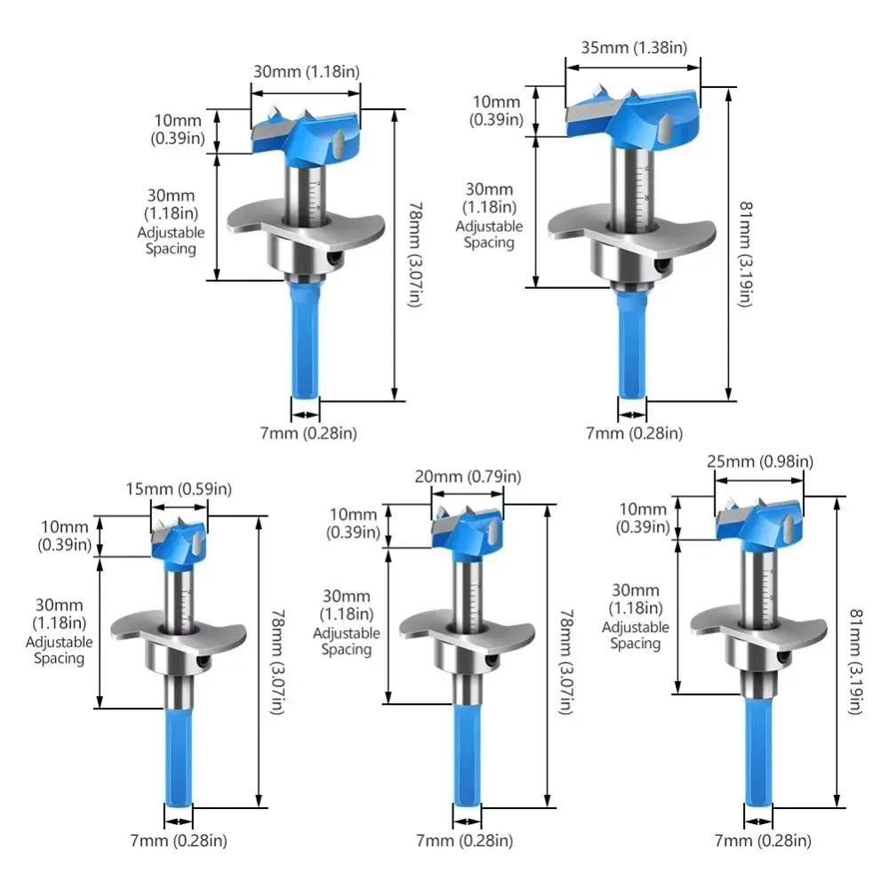 Bohren Scharnier Loch Opener Positionierung Bohrer Spitze Holzbearbeitung Cutter Hartmetall Bohrer Bits Einstellbare Langweilig Forstner